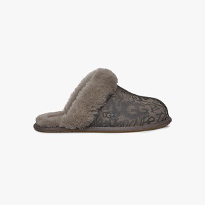 Ugg Scuffette II Street Graffiti Women Slippers Grey/Black (7605RUSVB)